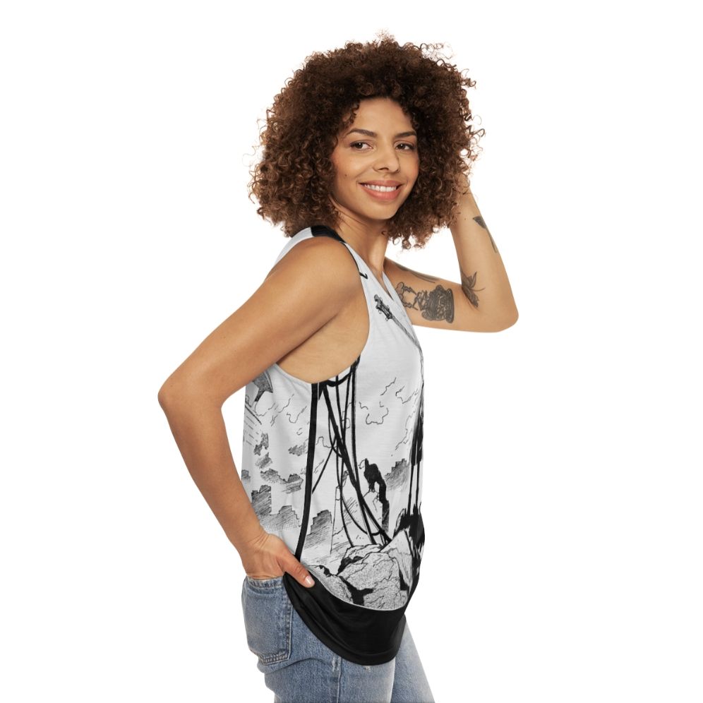 Unisex 'Nothing Amazing Happens Here' FLCL Anime Tank Top - women side