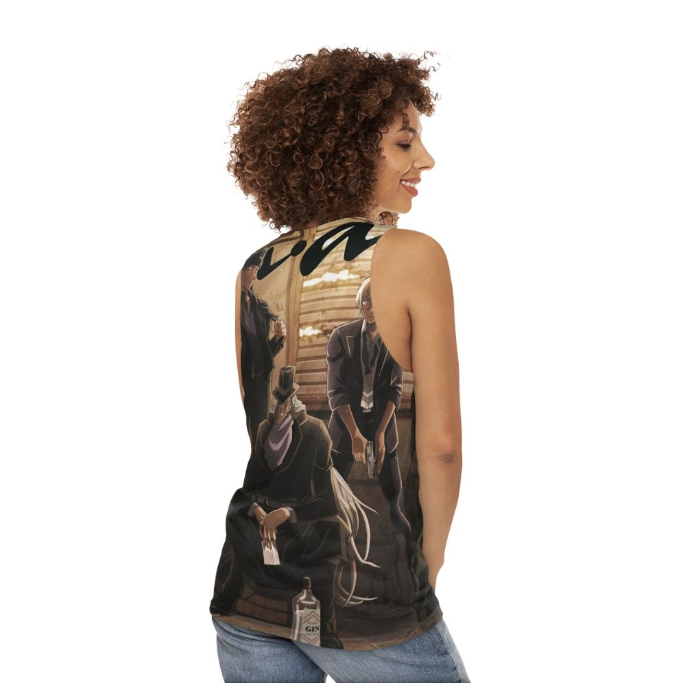 Unisex tank top featuring Detective Conan/Case Closed anime character Conan Edogawa - women back