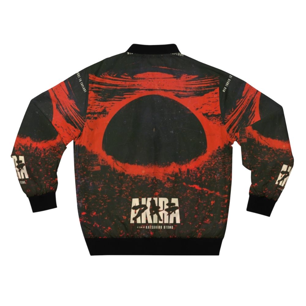 Cyberpunk-inspired Akira bomber jacket with a striking city explosion graphic design - Back