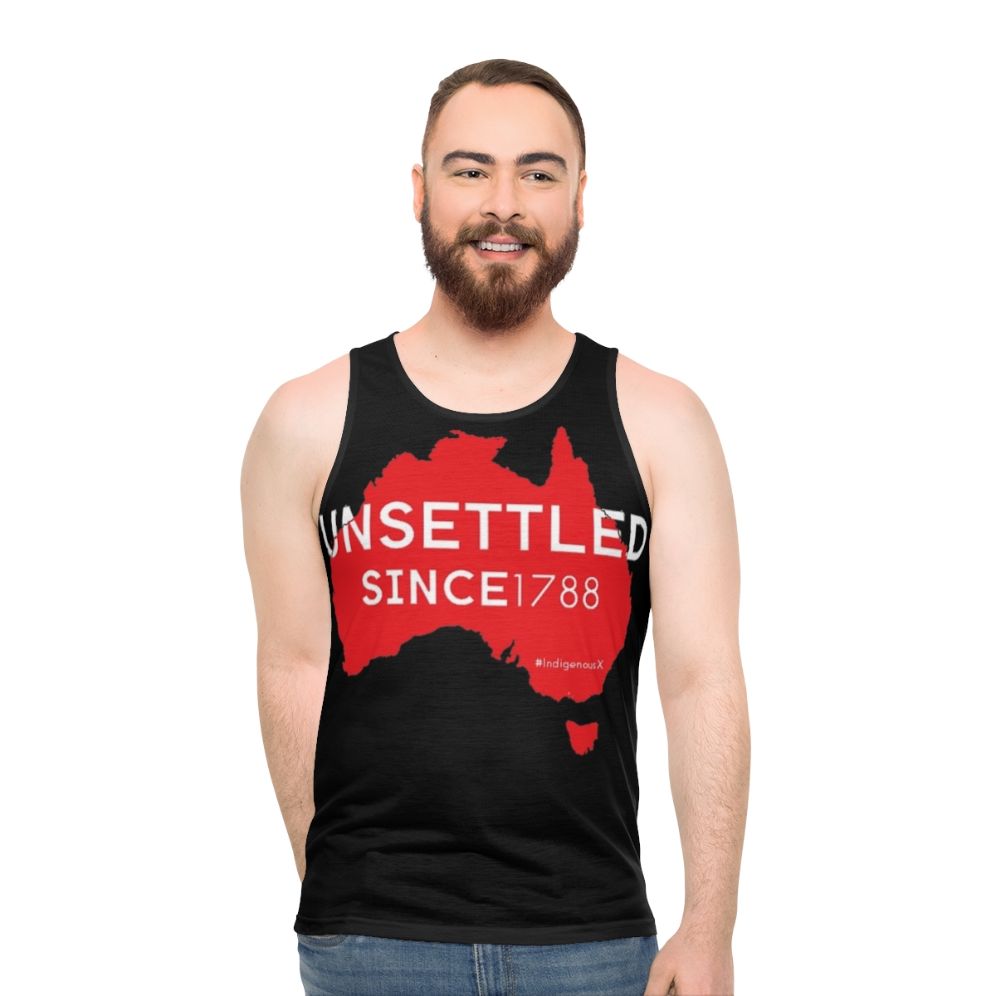 Unsettled Since 1788 Unisex Red Tank Top - men