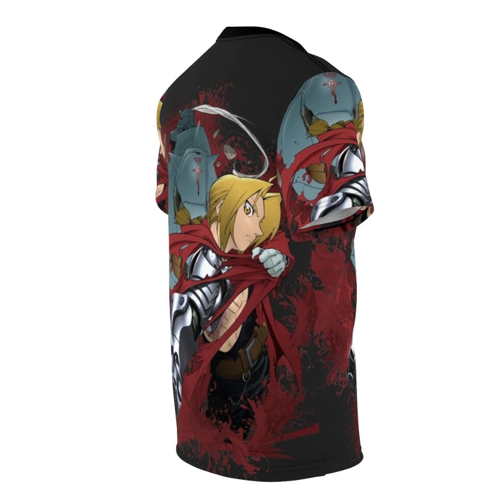 Fullmetal Alchemist inspired t-shirt featuring anime-style graphics and characters. - men right