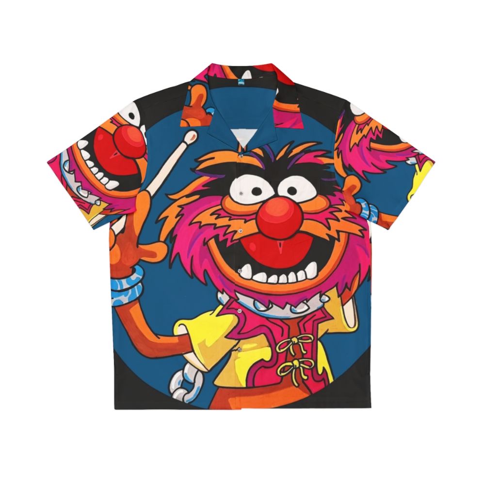 The Electric Mayhem Hawaiian Shirt featuring a drummer playing drums