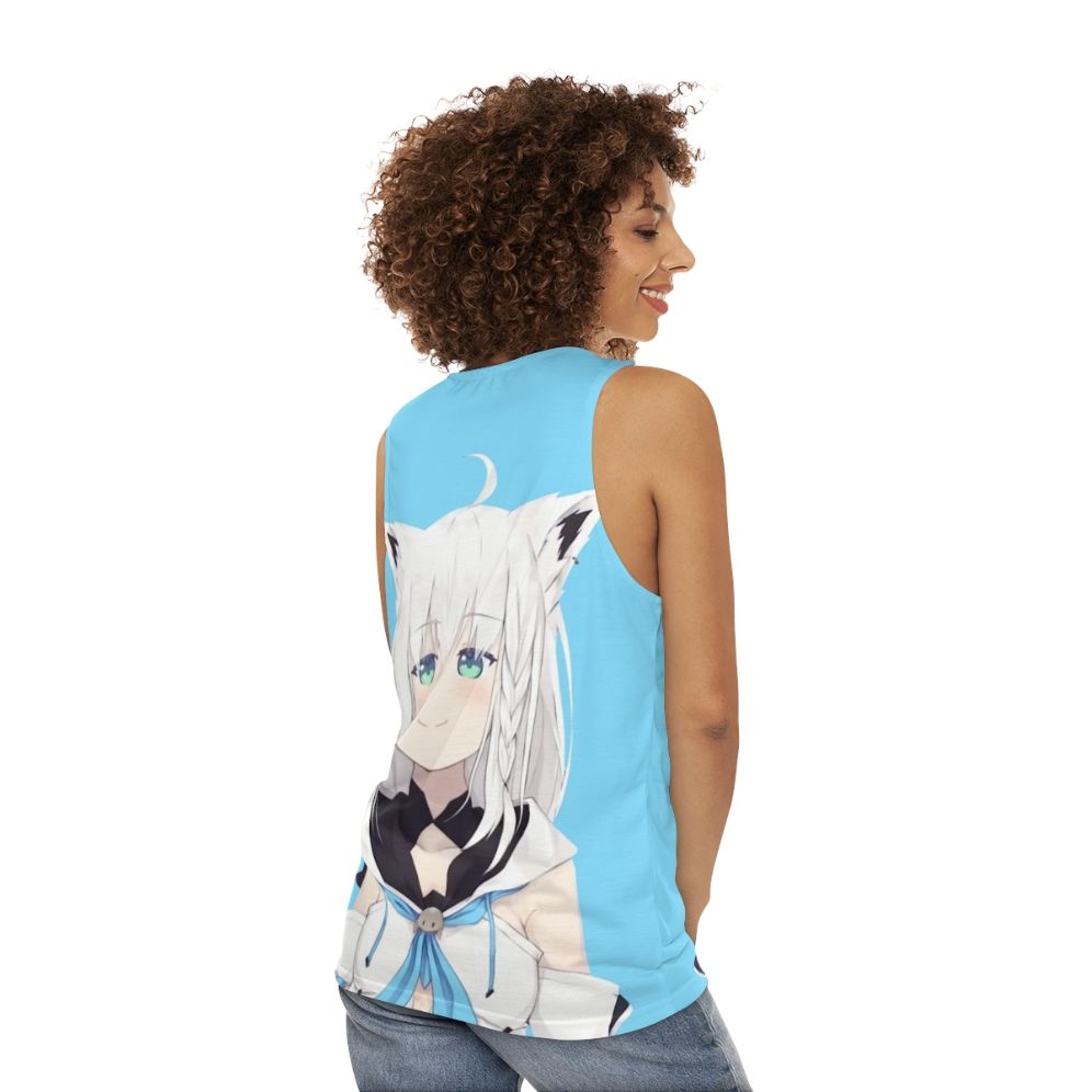 Shirakami Fubuki Hololive Virtual Youtuber Unisex Tank Top - women back