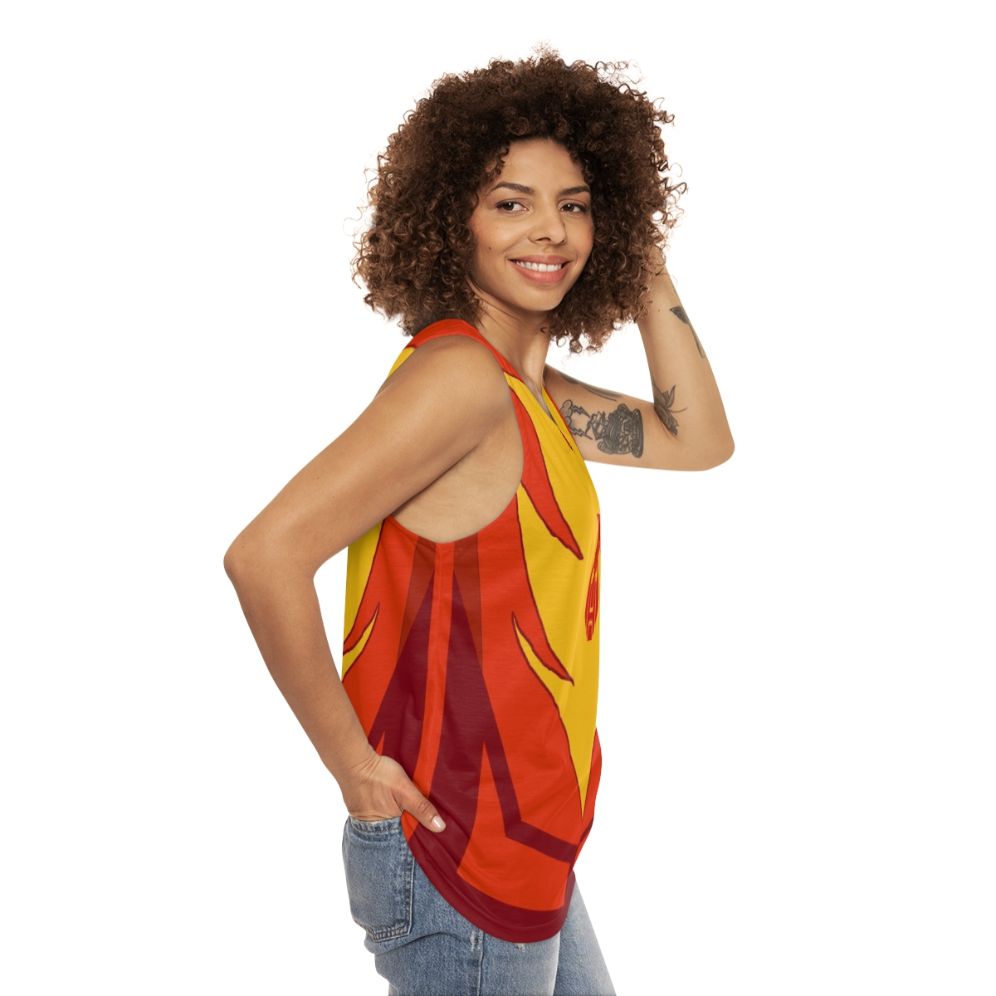 Transformers G1 Hot Rod Flames Unisex Tank Top - women side