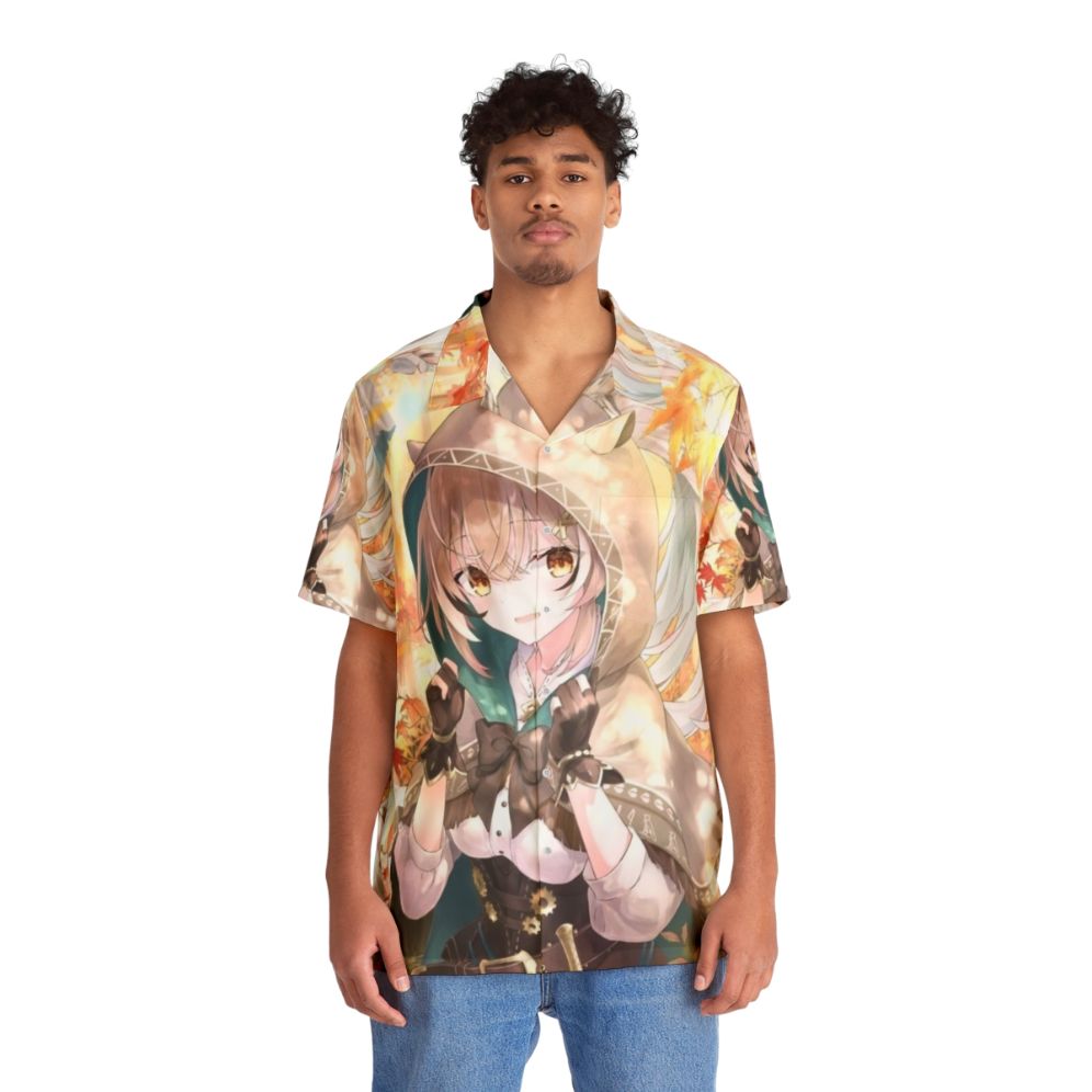 Hololive Anime Girl Hawaiian Shirt Featuring Mumei Character - People Front