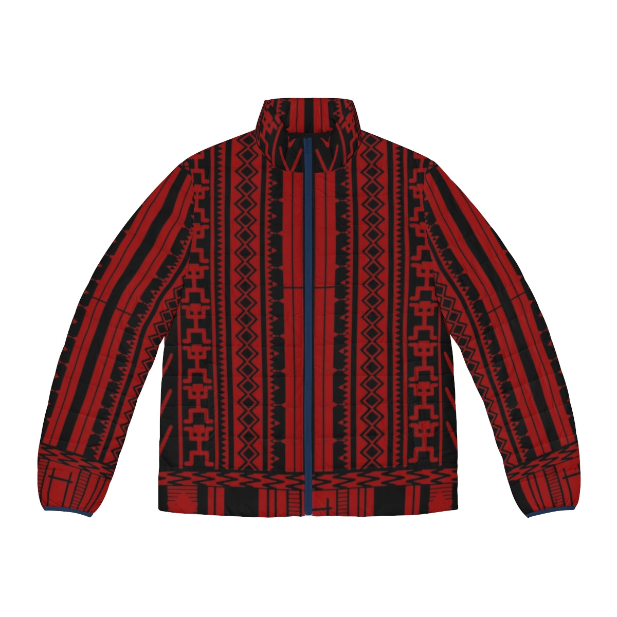 Ifugao weave puffer jacket with unique tribal patterns