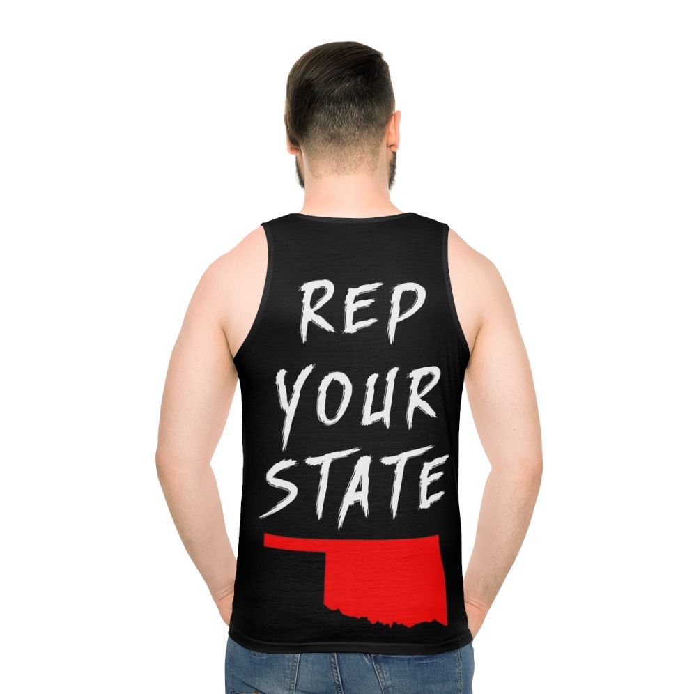 Oklahoma state pride unisex graphic tank top - men back