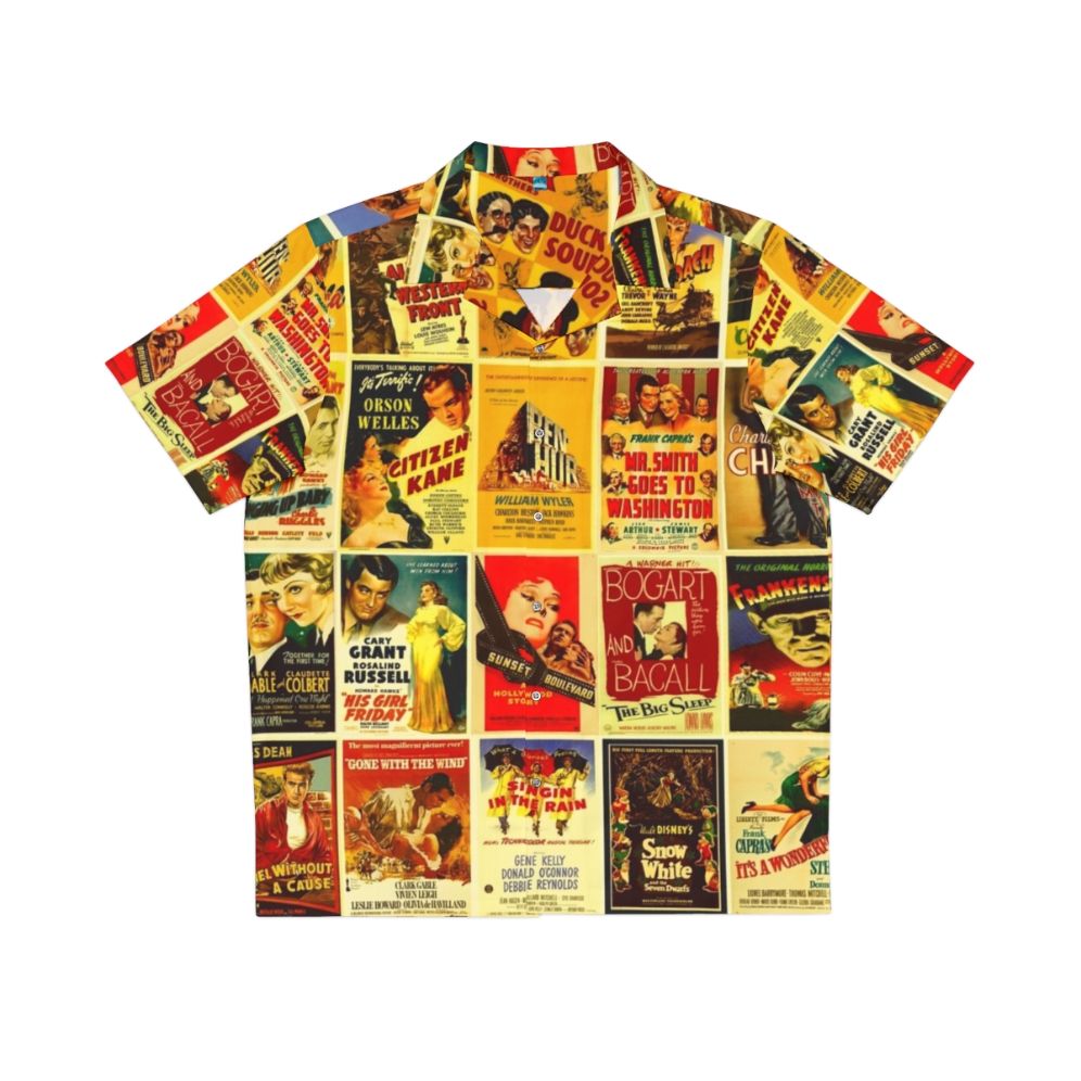 Vintage Hawaiian shirt featuring classic Hollywood movie posters