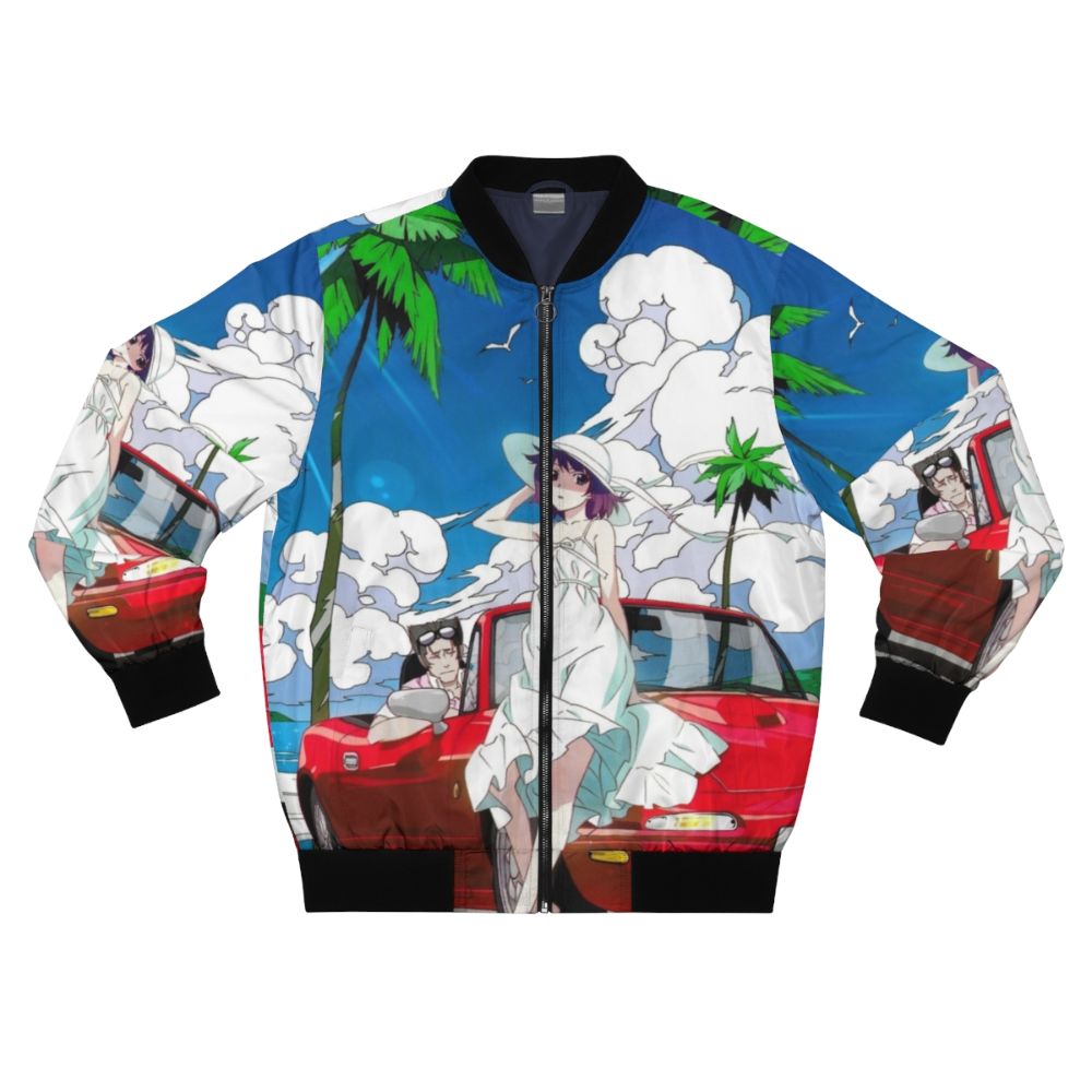 Monogatari Series Anime Inspired Bomber Jacket with Fast Love Design