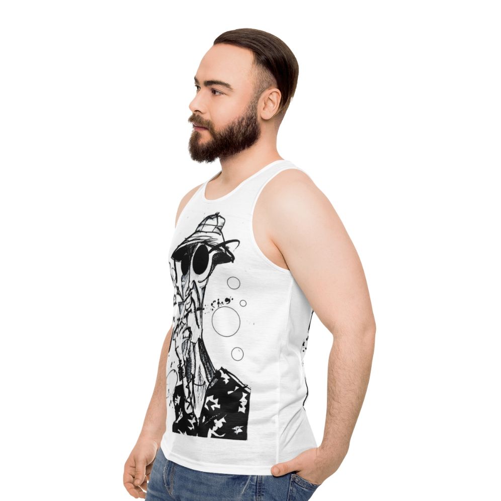 Gonzo Unisex Tank Top featuring Hunter S. Thompson and Ralph Steadman design - men side