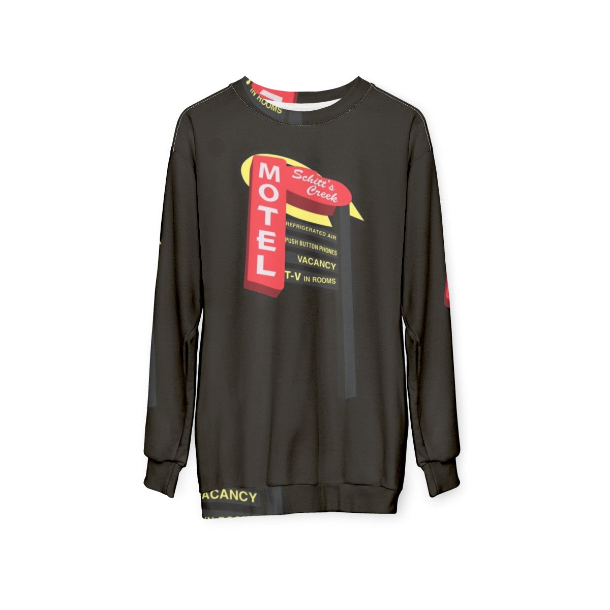 Schitt's Creek Motel Sign Sweatshirt - hanging