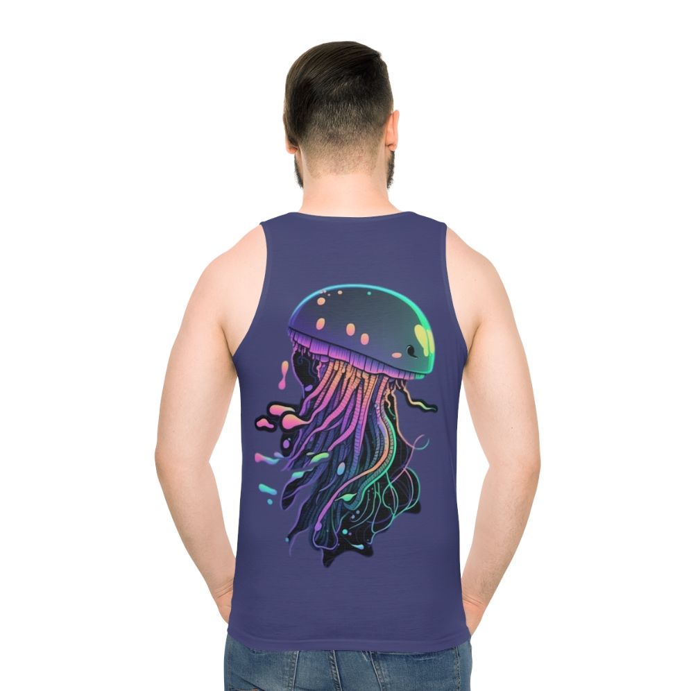 Unisex tank top featuring mythical creatures - men back