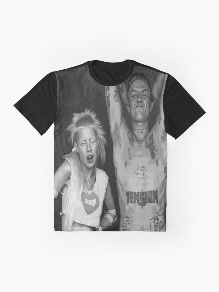 Die Antwoord Zef Graphic T-Shirt featuring the band members Ninja and Yolandi Visser - Flat lay