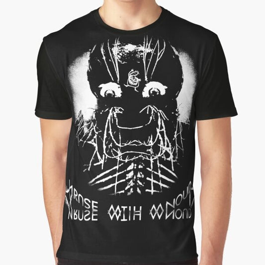 Industrial dark ambient goth metal graphic t-shirt for metalheads