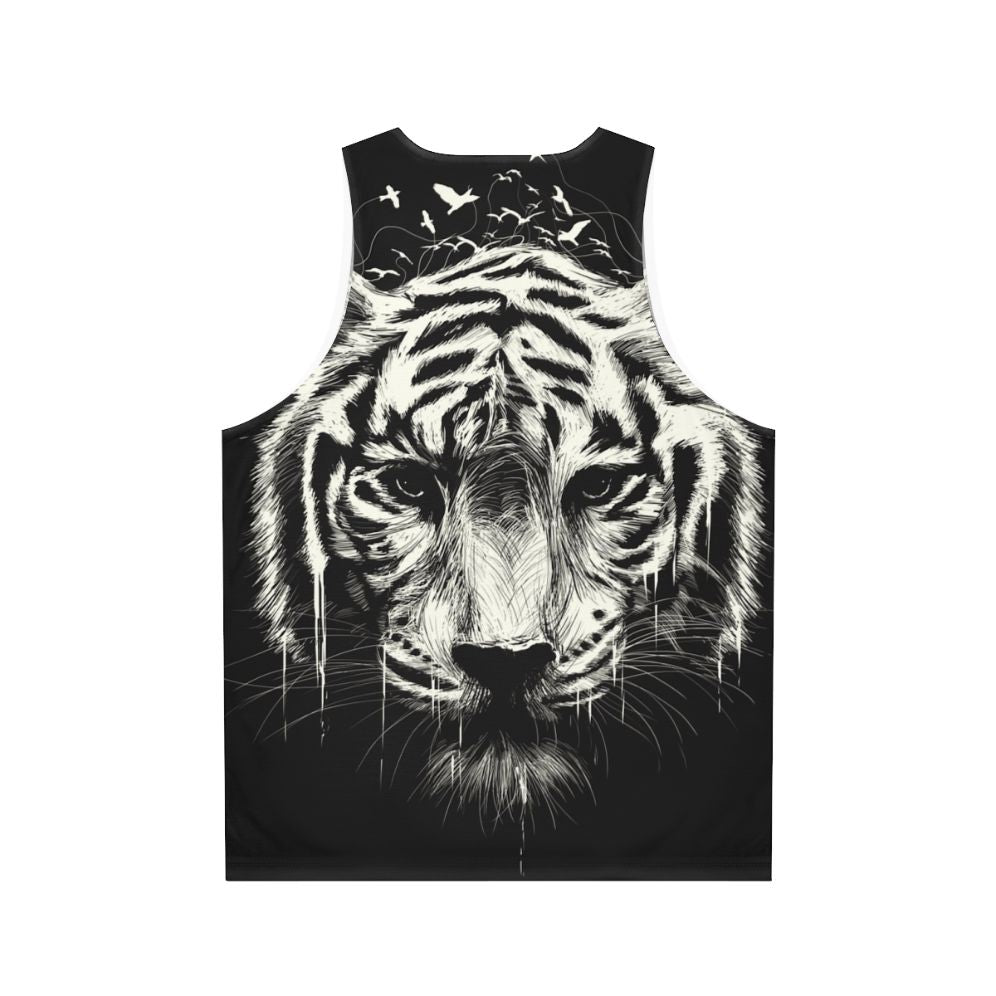 Interconnected unisex tank top with nature-inspired graphics - Back