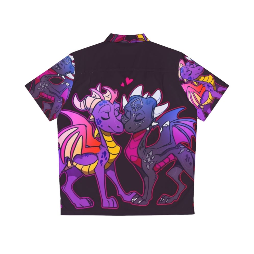 Spyro the Dragon Inspired Hawaiian Shirt - Back