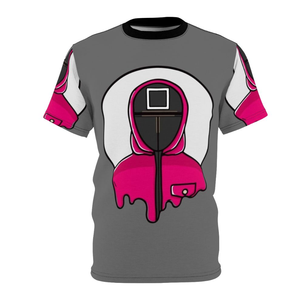 Squid Game-Inspired Guard Uniform AOP T-shirt featuring a striking and detailed design