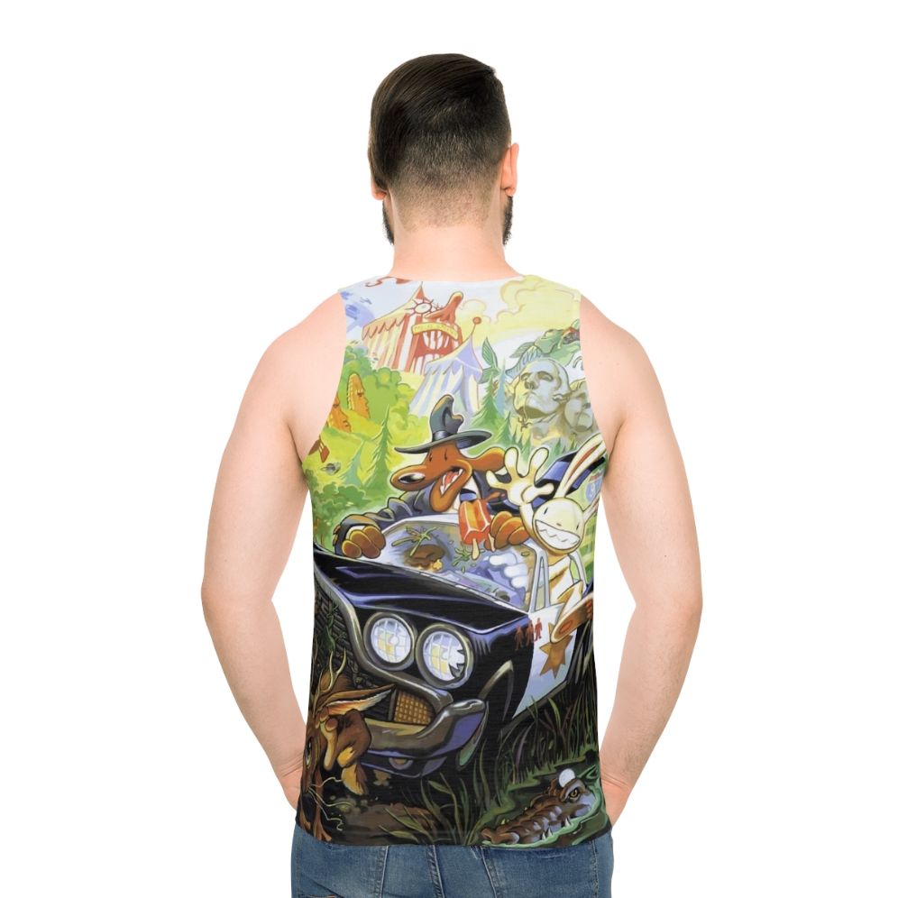 Retro gaming unisex hit the road tank top - men back