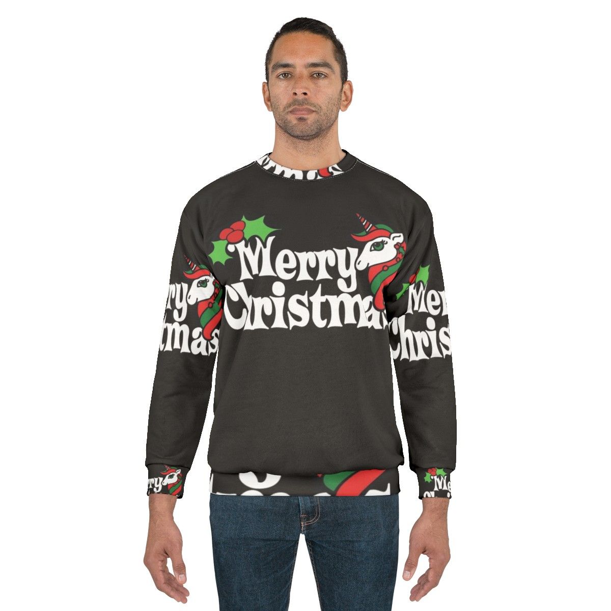 Merry Christmas Unicorn Sweatshirt - men