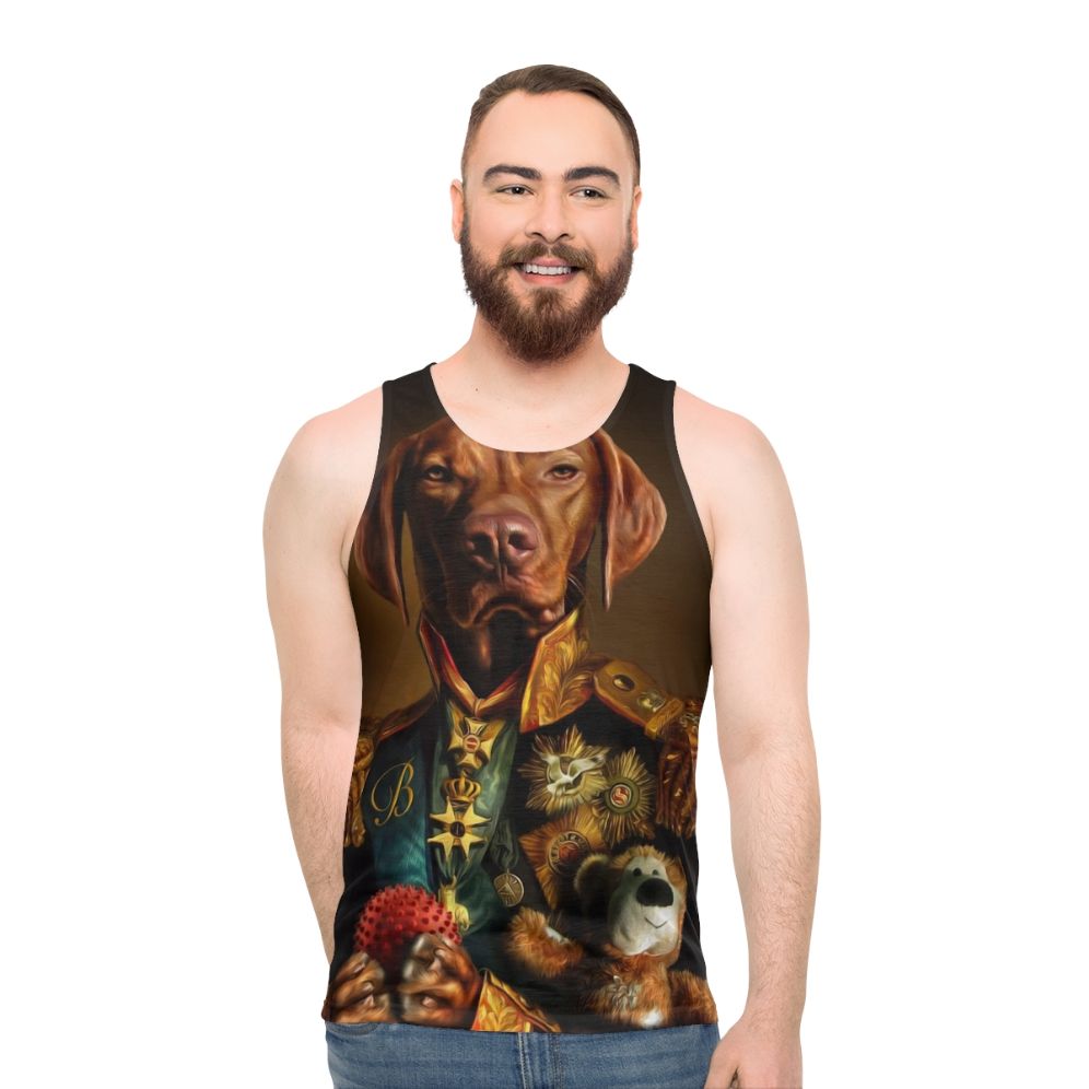 Vizsla dog portrait unisex tank top - men