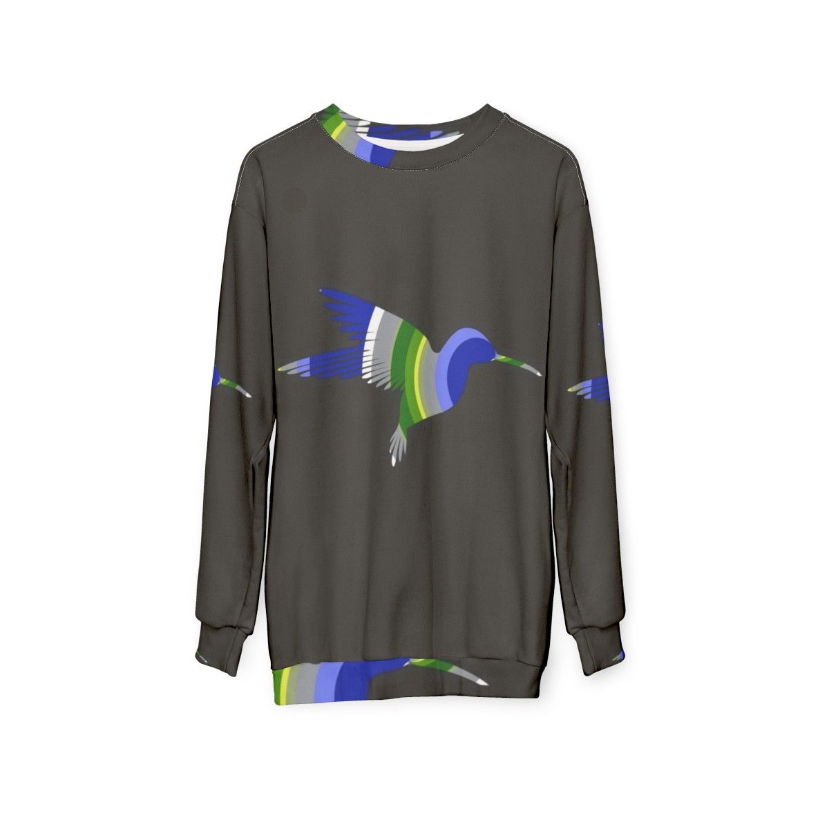 Hummingbird Legendary Animals Watercolor Sweatshirt - hanging