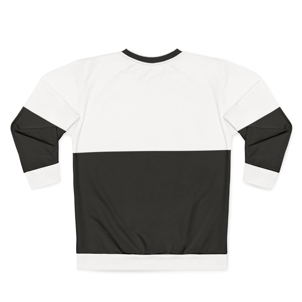 Modern minimalist half white half black sweatshirt - Back