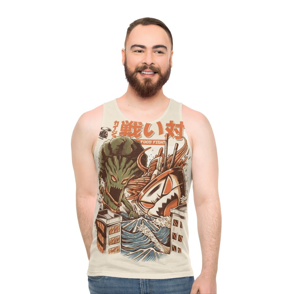 Brocco vs Ramen Kaijus Unisex Anime Inspired Tank Top - men