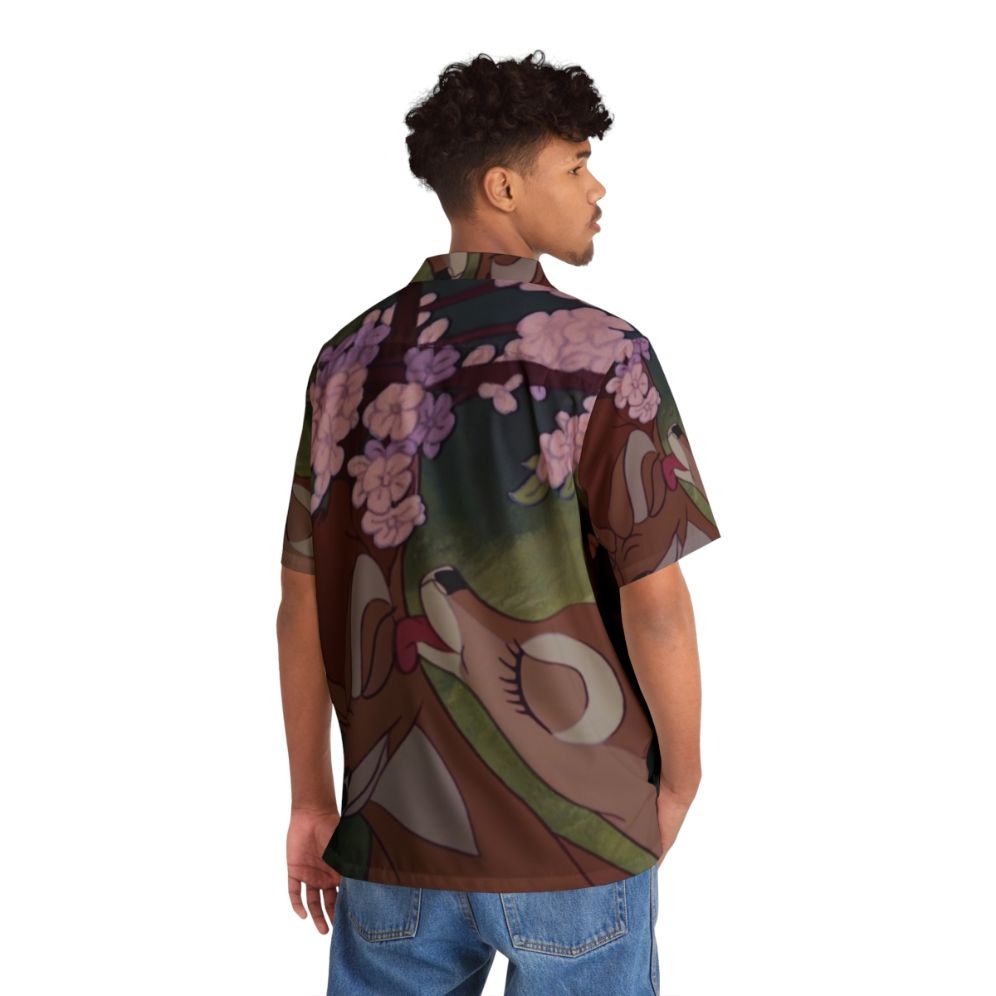 Bambi tropical Hawaiian shirt with floral and animal print - People Back