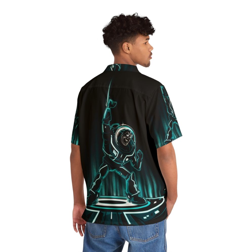 Retro Buzz Tron 80s Style Hawaiian Shirt - People Back