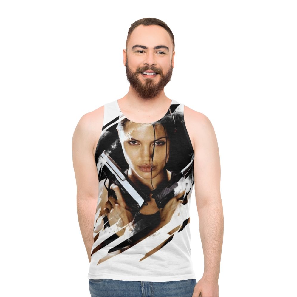 Lara Croft Tomb Raider Angelina Jolie Unisex Tank Top - men