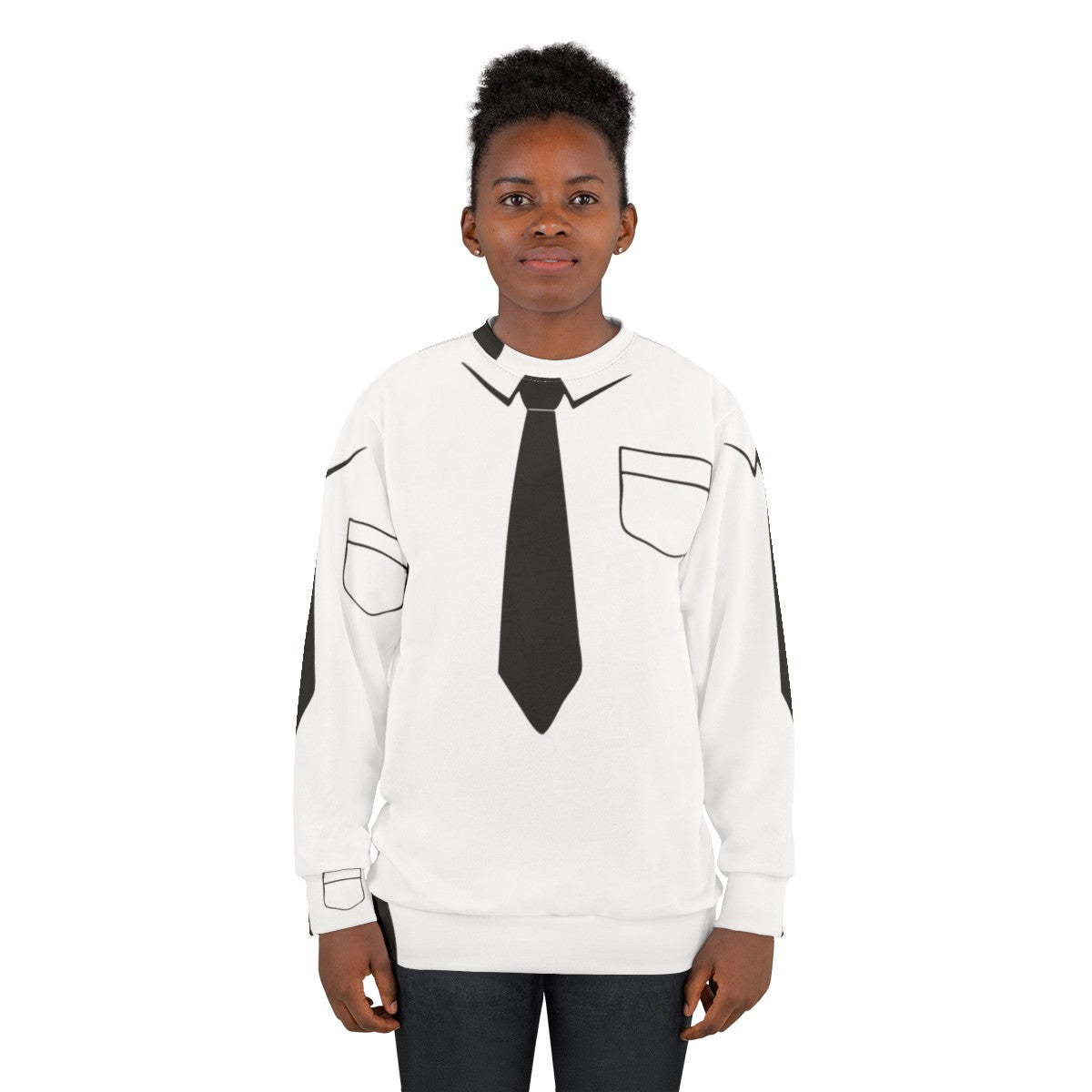 Necktie Sweatshirt - Formal and Funny Fashion - women