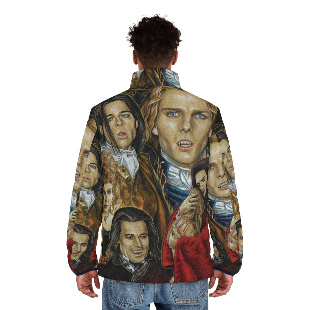 Interview With The Vampire tribute puffer jacket featuring vampire motifs - men back