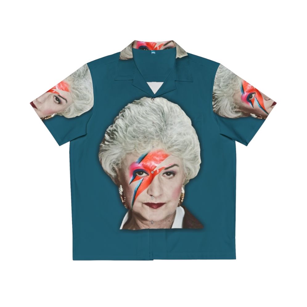 Dorothy Zbornak wearing a vibrant tropical Hawaiian shirt from the hit 80s TV series The Golden Girls