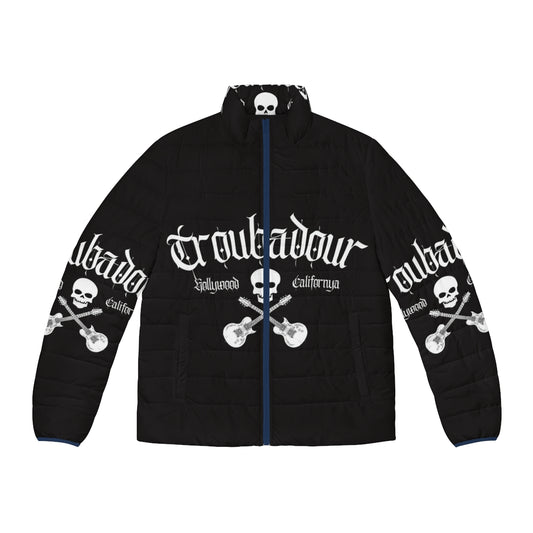 Troubadour Retro Puffer Jacket with Skull Art Design