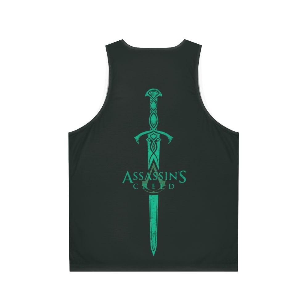 Assassins Creed medieval knight sword unisex tank top - Back