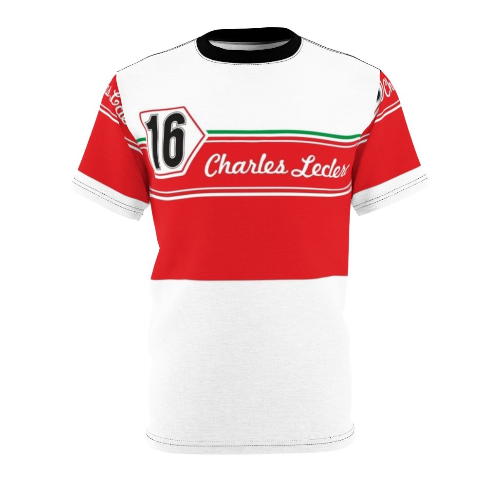 Retro-style Formula 1 t-shirt featuring Charles Leclerc's race number 16