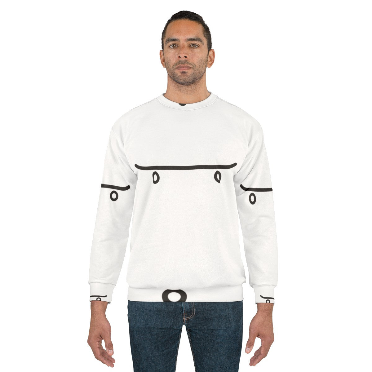 Skateboard Sweatshirt Featuring Skateboarding Graphic - men