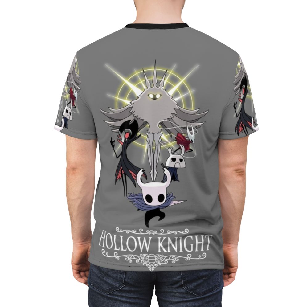 Dark fantasy t-shirt inspired by the Metroidvania game Hollow Knight - men back