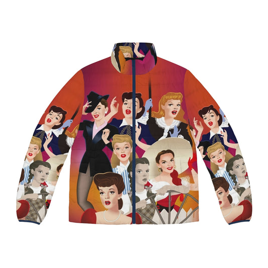 Jg 100 puffer jacket, featuring Alejandro Mogollo art and inspired by Hollywood icons