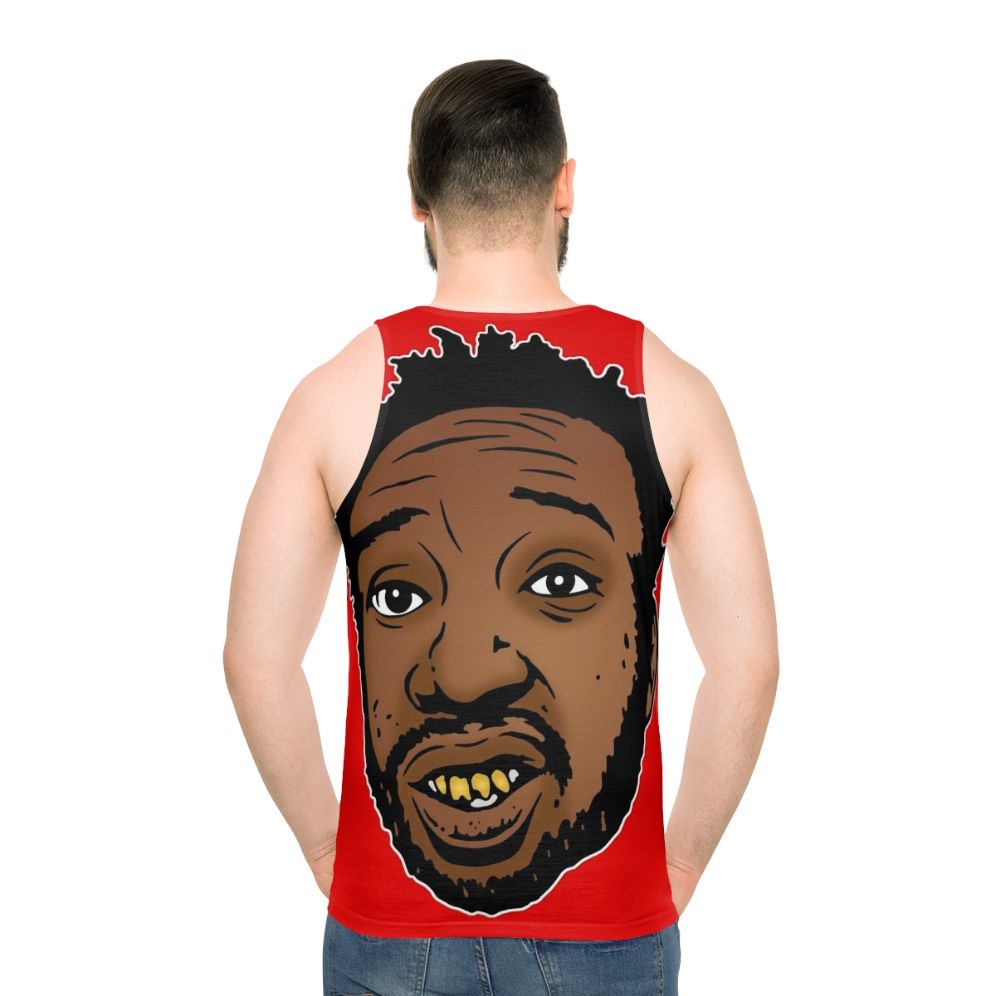 Retro unisex tank top with hip hop inspired design - men back