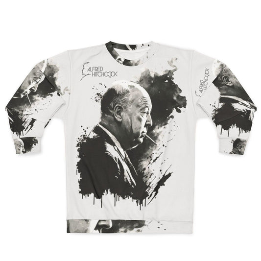 Alfred Hitchcock Black and White Drawing Sweatshirt