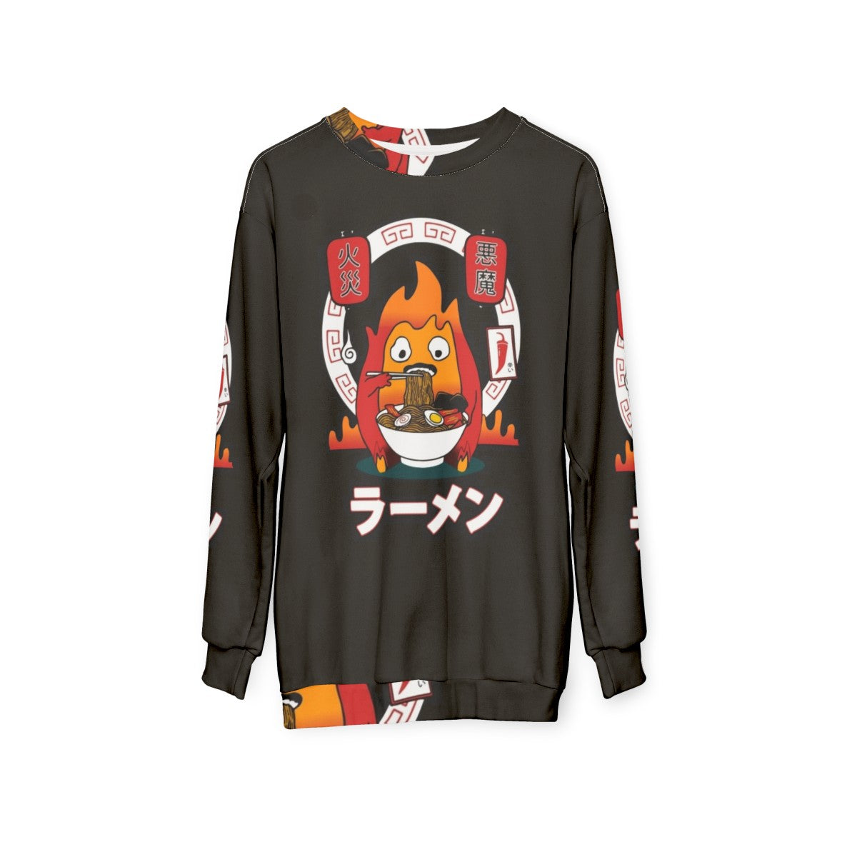 Studio Ghibli Anime Calcifer Sweatshirt - hanging