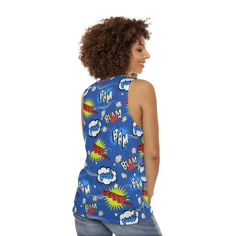 Villanelle Pajama Design Unisex Tank Top - women back