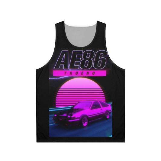 Retro Synthwave Ae86 Unisex Tank Top