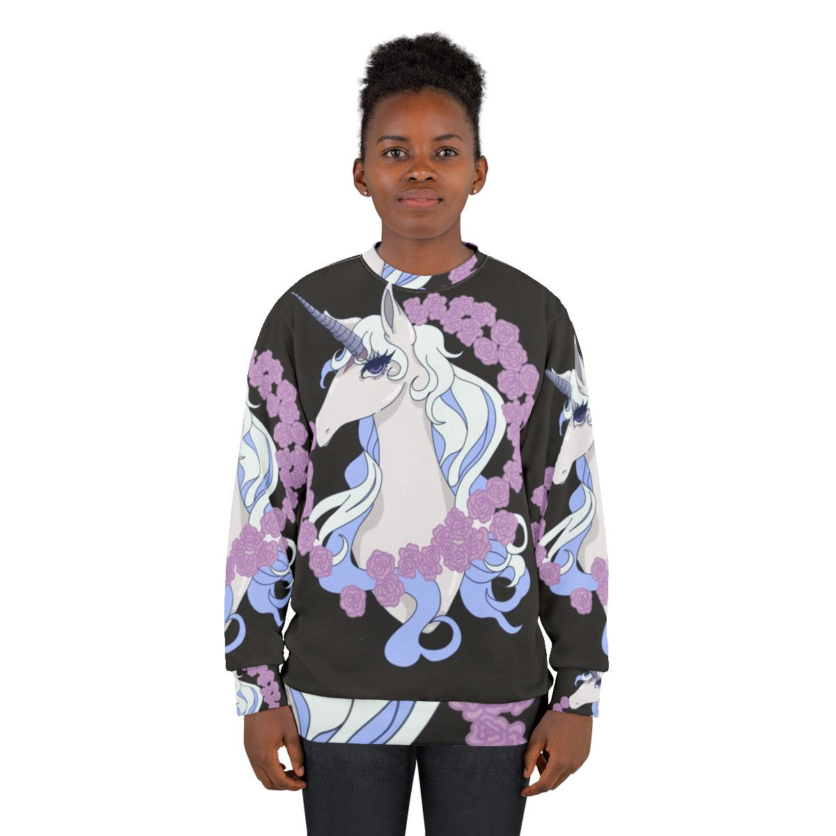 The Last Unicorn Lady Amalthea Sweatshirt featuring the main character - women