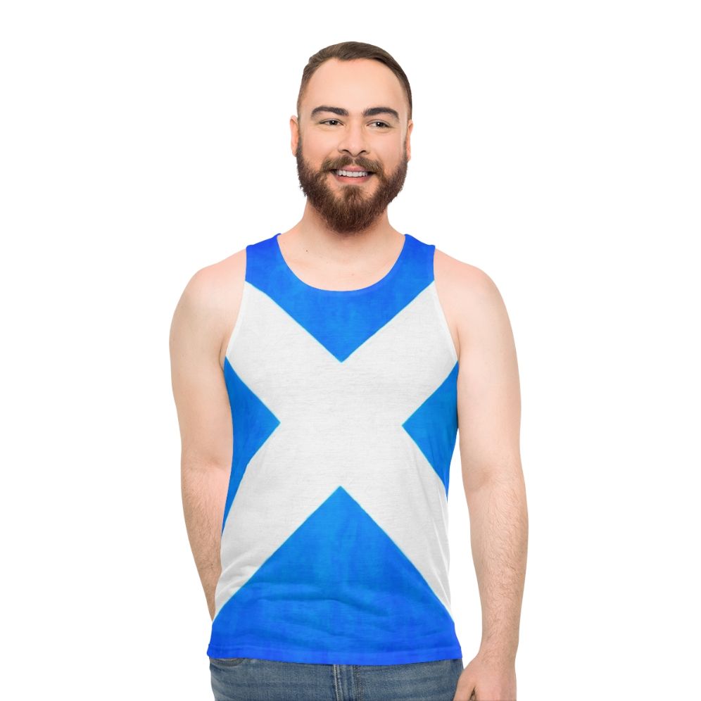 Vintage Scottish Flag Unisex Tank Top - men