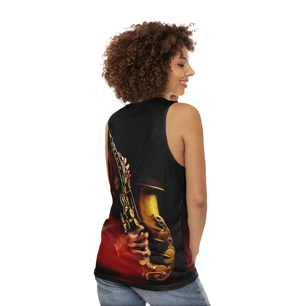 Saxophone Alto Unisex Tank Top - women back