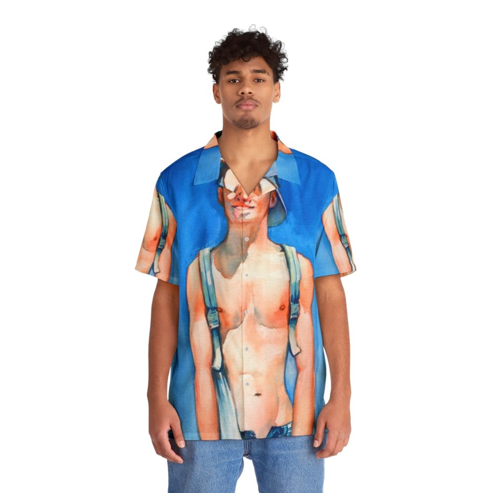 Watercolor painting Hawaiian shirt for summer - People Front