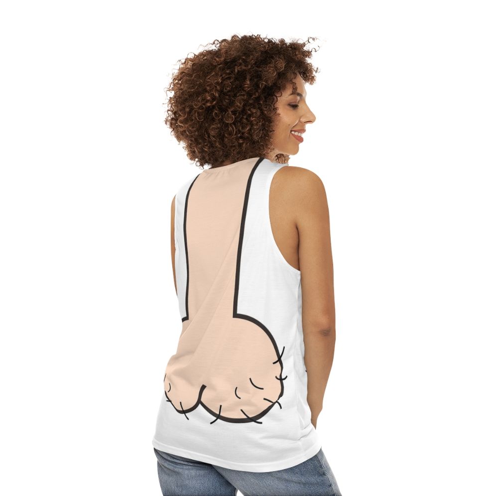 Minimalist unisex tank top - women back