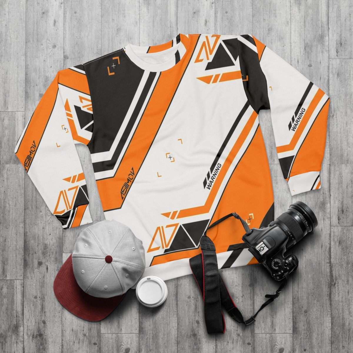 Counter Strike Global Offensive Asiimov Skin Sweatshirt - flat lay